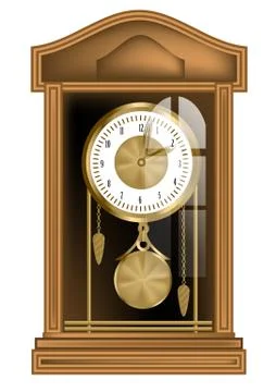 Pendulum clock Stock Illustration