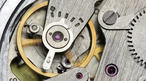 Pendulum clock mechanism Stock Footage 10727149