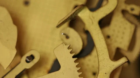 Pendulum clock mechanism. Stock Footage 33695597