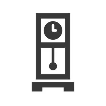 Pendulum clock, pixel perfect icon vector illustration Stock Illustration
