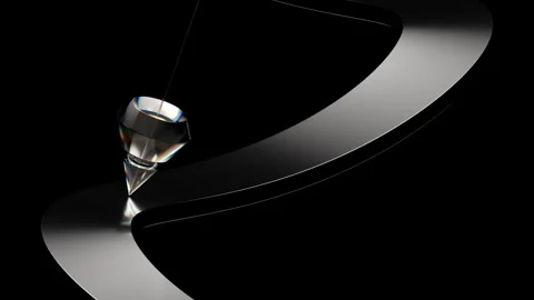 Pendulum dark abstract animation 4k, loopable Stock Footage 243596783
