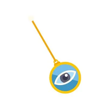 Pendulum with eye swinging for hypnosis Stock Illustration