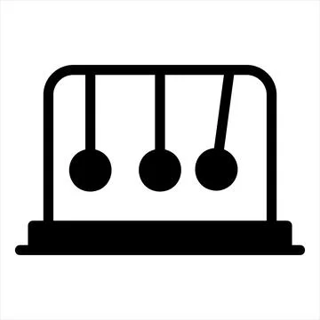 Pendulum glyph icon vector illustration isolated on white background Stock Illustration