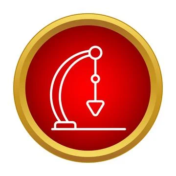 Pendulum icon representing time, science, and physics Stock Illustration
