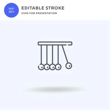 Pendulum icon vector, filled flat sign, solid pictogram isolated on white, lo Stock Illustration