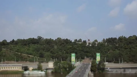 Pendulum on Letna Park at Prague Stock Footage 56869719