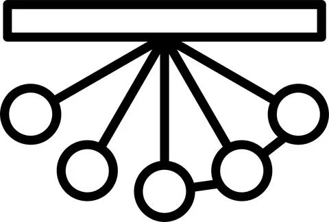 Pendulum Line Icon Design Stock Illustration