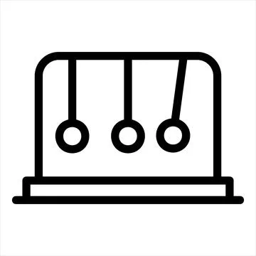 Pendulum line icon vector illustration isolated on white background 스톡 일러스트