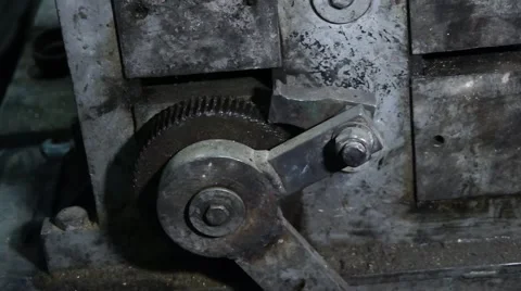 Pendulum mechanism of the machine. Video stock 49432258