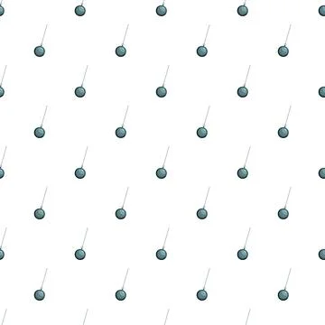 Pendulum motion seamless pattern illustrating physics law Stock Illustration