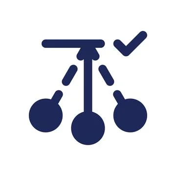 Pendulum movement applying black pixel perfect solid ui icon Illustrazione stock