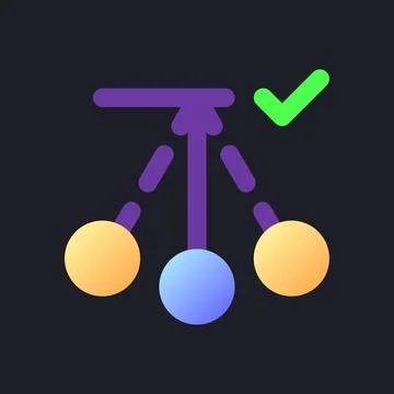 Pendulum movement applying flat gradient fill ui icon for dark theme 스톡 일러스트