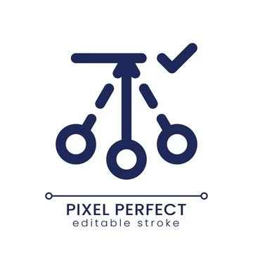 Pendulum movement applying pixel perfect linear ui icon Stock Illustration