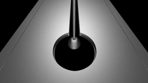 Pendulum movement with a ball at the end. 3d texture background Stock Footage 121056882