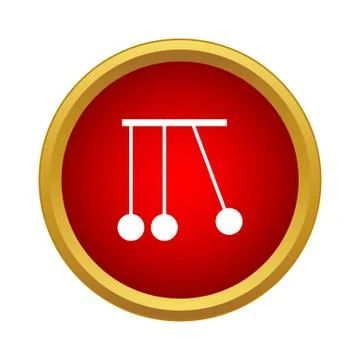 Pendulum of Newton icon, simple style 스톡 일러스트