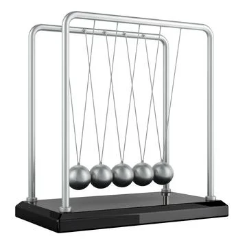 Pendulum, Newtons cradle. 3D rendering Stock Illustration