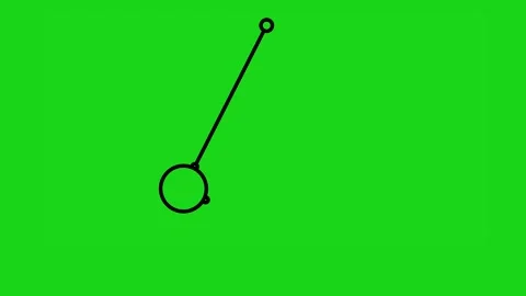 Pendulum Oscillation Motion Graphic Green Screen Animation 스톡 동영상 345816343