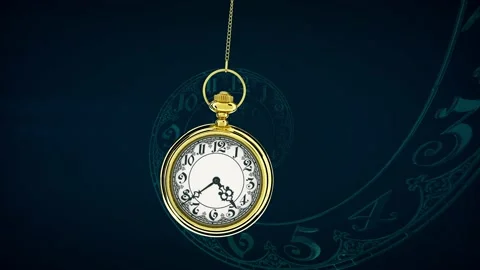 Pendulum of pocket watch Stock Footage 161792759