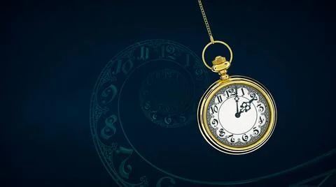 Pendulum of pocket watch Stock Illustration