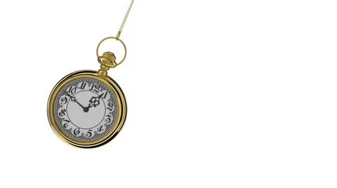 Pendulum of pocket watch Stock Illustration