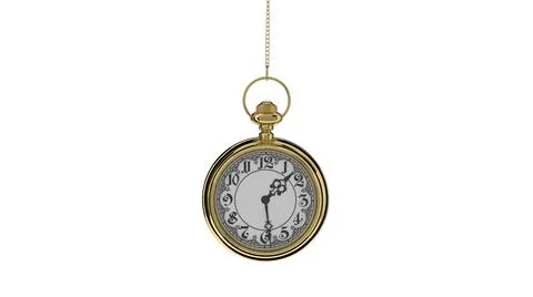 Pendulum of pocket watch Stock Illustration