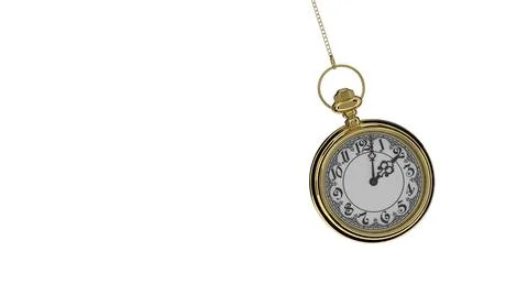 Pendulum of pocket watch Stock Illustration