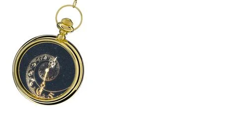 Pendulum of pocket watch Stock Illustration