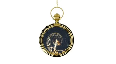 Pendulum of pocket watch Stock Illustration