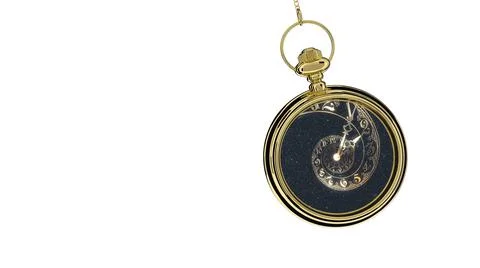 Pendulum of pocket watch Stock Illustration