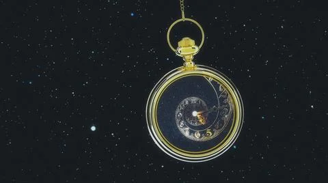 Pendulum of pocket watch Stock Illustration