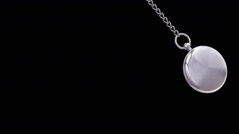 Pendulum of pocket watch. Looping footage with alpha channel. Video stock 131151255