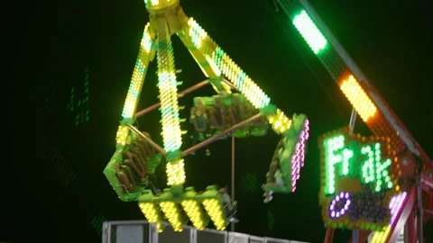 Pendulum ride at carnival 库存影片 299776846