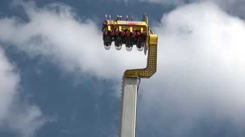 Pendulum Ride Extreme in Theme Park - 60... | Stock Video | Pond5