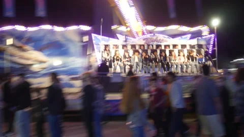 Pendulum ride at the fair. Stock Footage 164699399