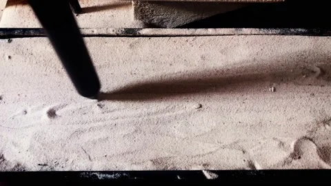 Pendulum signing time on sand Stock Footage 134977983