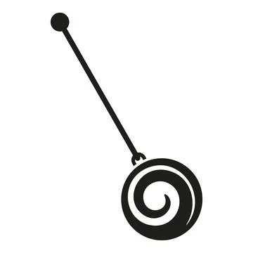 Pendulum with spiral bob symbolizing hypnosis and trance Stock Illustration