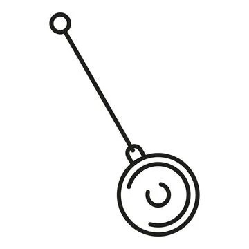 Pendulum swinging icon representing time and hypnosis Stock Illustration