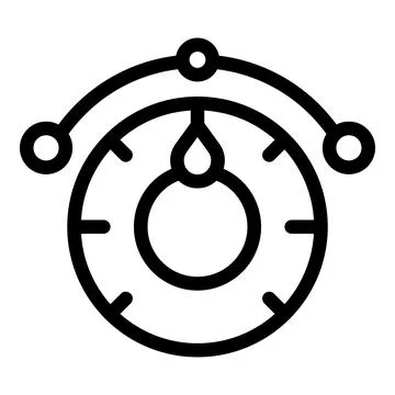 Pendulum swinging showing concept of time passing Stock Illustration