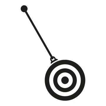 Pendulum swinging with target icon concept Stock Illustration