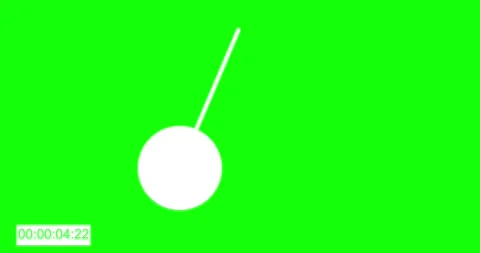 Pendulum swings right and left on green screen Stock Footage 335816119