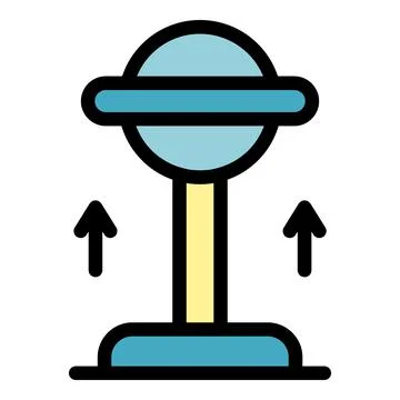 Pendulum tool icon color outline vector Stock Illustration
