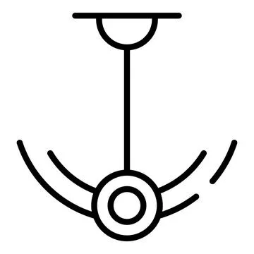 Pendulum tool icon outline vector. Metronome clock Stock Illustration