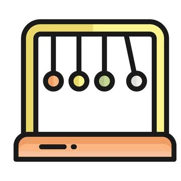 Pendulum vector flat icon, school and education icon. 스톡 일러스트
