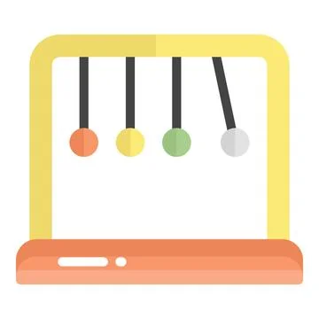Pendulum vector flat icon, school and education icon. 스톡 일러스트