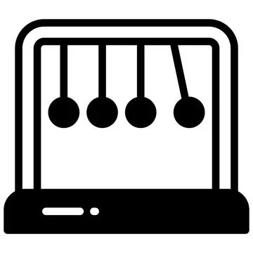 Pendulum vector glyph icon, school and education icon. 스톡 일러스트