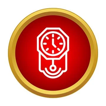 Pendulum wall clock outlining time and concept Stock Illustration