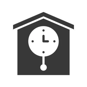 Pendulum wall clock, pixel perfect vector icon Illustrazione stock