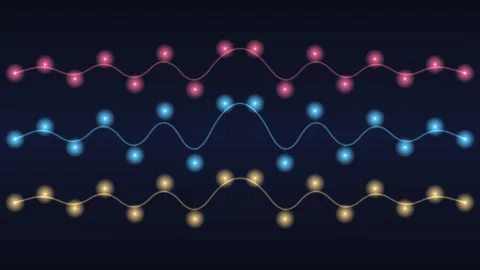Pendulum wave harmonograph rhythmic motion loop Stock Footage 347955765