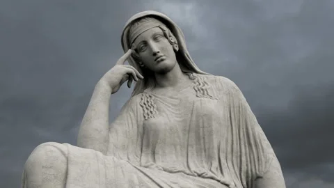 Penelope Figure Sculpture Statue Stock Footage 119806830