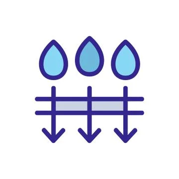 The penetration of moisture icon vector outline illustration Stock Illustration